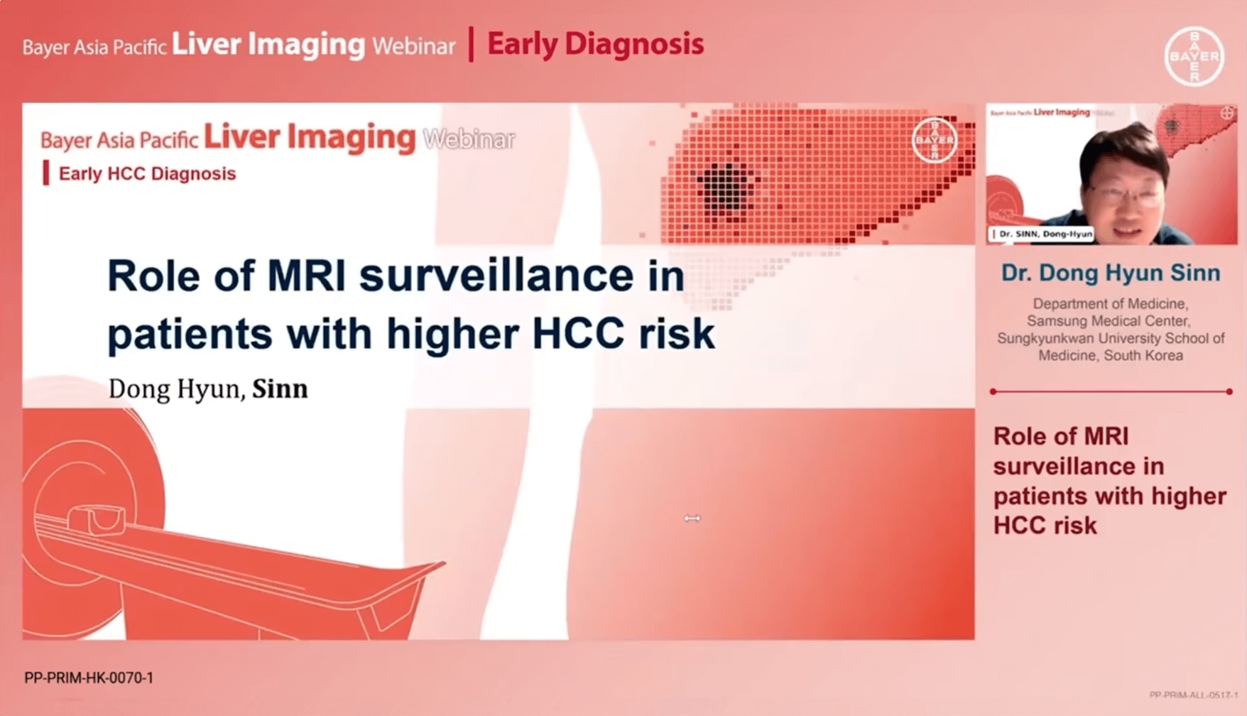 Early Diagnosis (Role of MRI surveillance in patients with high risk of HCC) - Dr. Dong Hyun SINN presentation